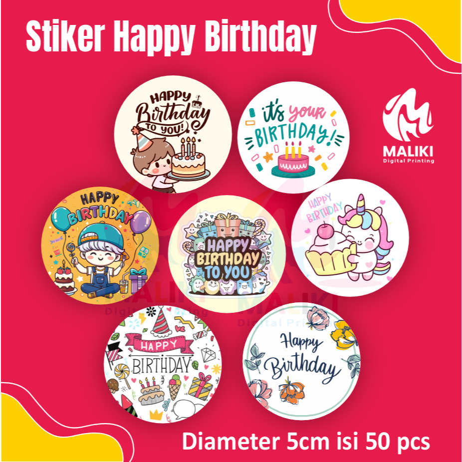 

STIKER ULANG TAHUN ANAK / HAPPY BIRTHDAY ISI 50 PCS