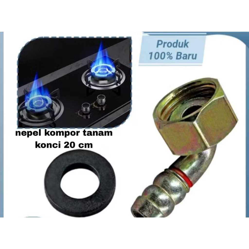 nepel kompor gas diameter 20 mm - nepel kompor tanam konci 20 cm