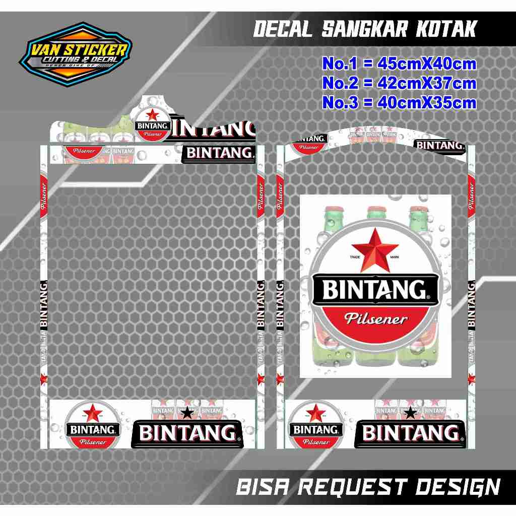 decal sangkar kotak bintang pilsener