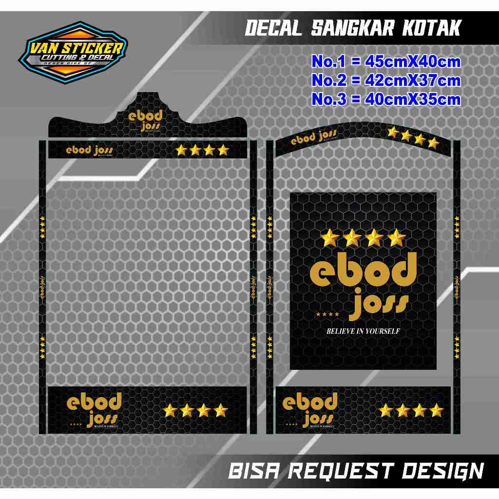 decal sangkar kotak ebod simple