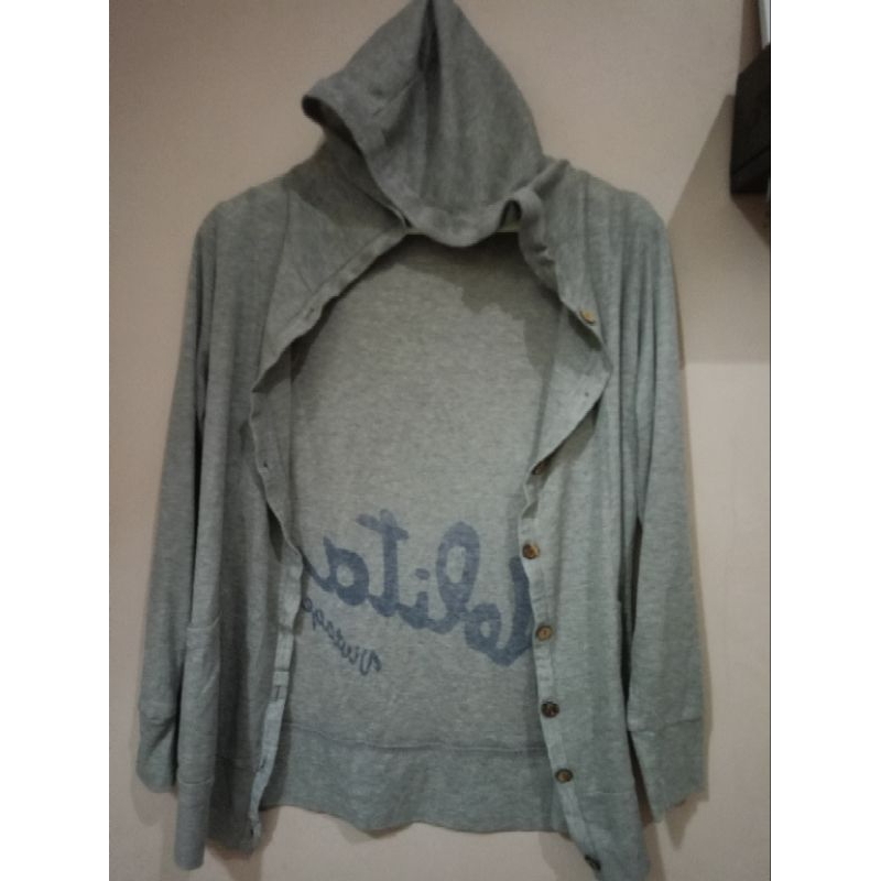 cardigan wanita abu