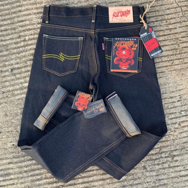 CELANA DENIM  SALVADGE TEBAL KAKU 15 ONZ