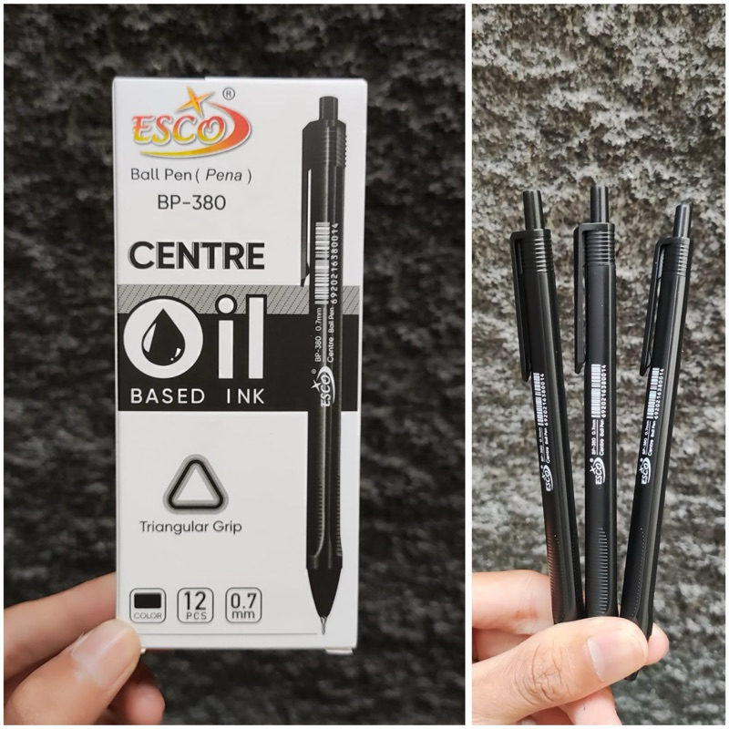 

[LUSIN/12PCS] Pulpen cetek ESCO BP380