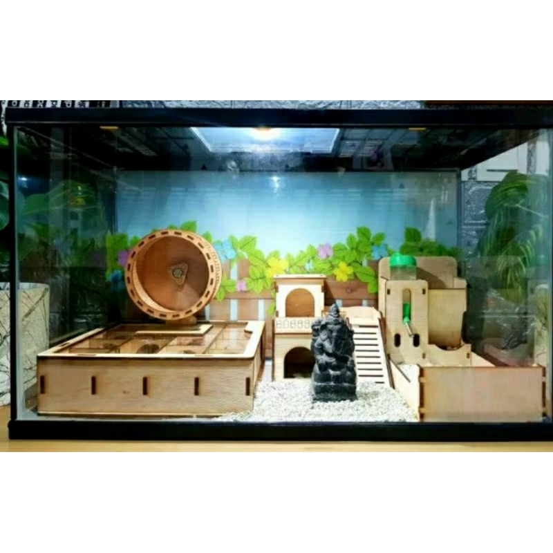AQUARIUM nikita star khusus INSTAN 60X29.5X35,5CM+tutup