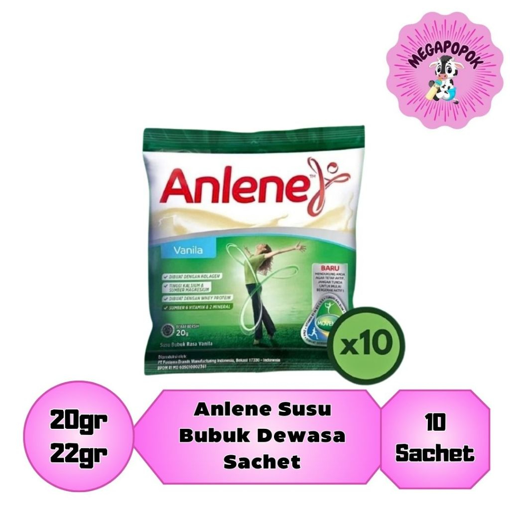 

Anlene Renceng 20&22GR Isi 10/Coklat/Vanila/megapopok