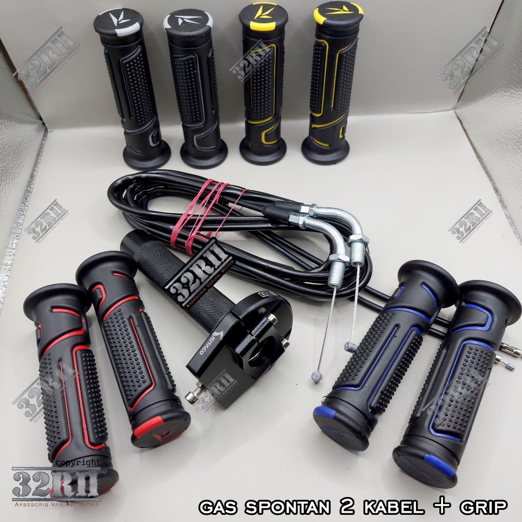 gas spontan gas skontan 2kabel 1set handgrip motor variasi