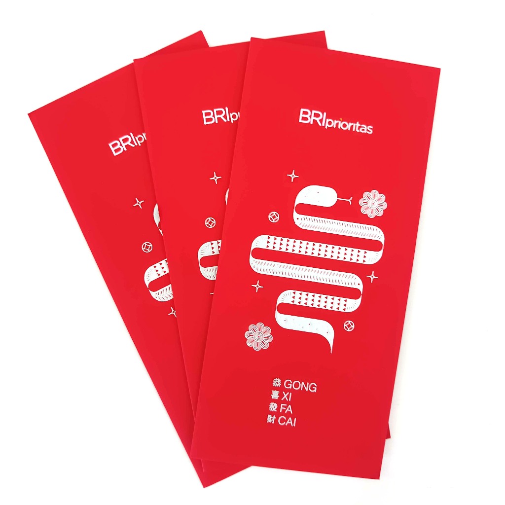 

1pc Kertas Angpau Angpao Hongbao Amplop Merah Panjang Imlek Sincia Gong Xi Fa Cai Premium Bank BRI Prioritas