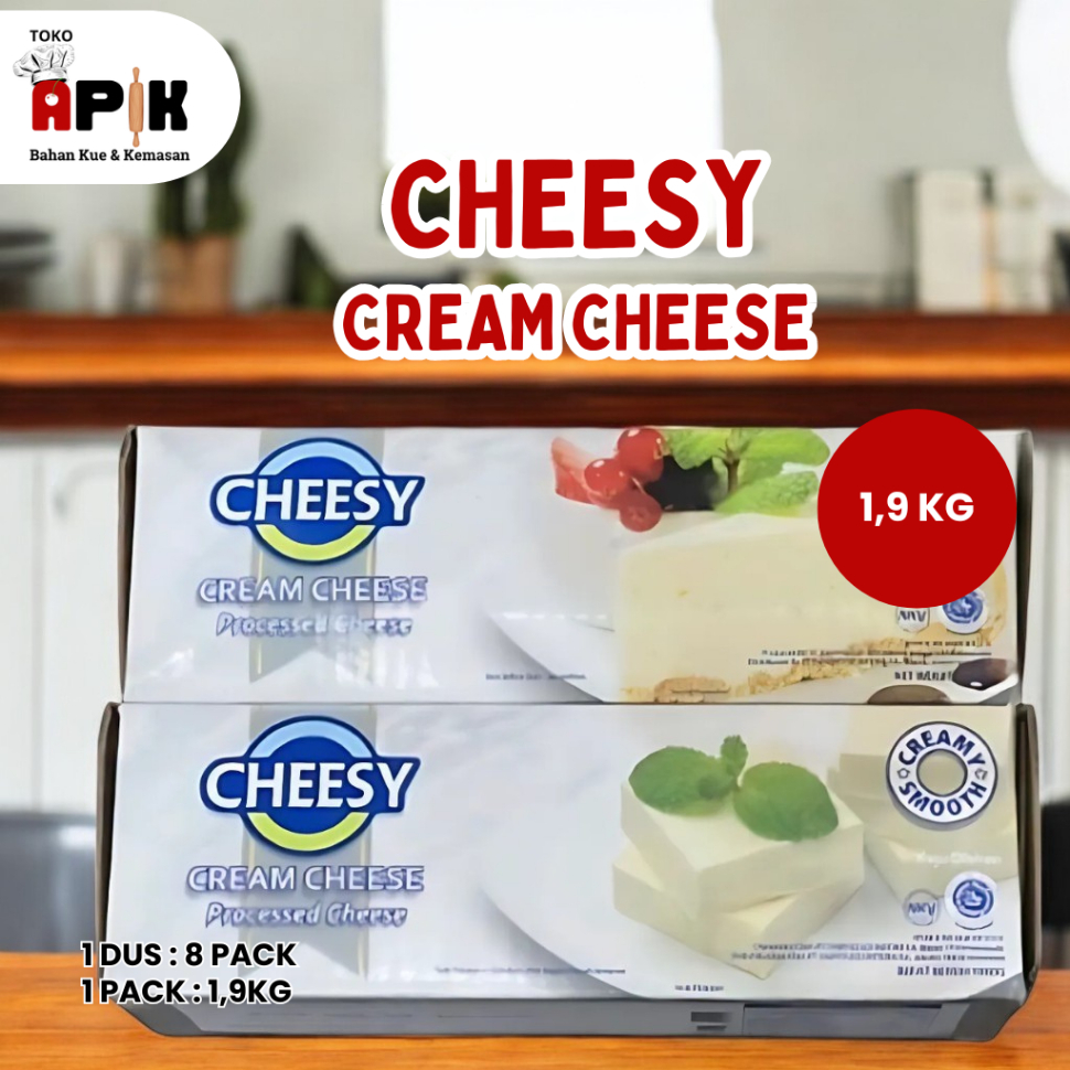 

CHEESY CREAM CHEESE 1,9KG / KRIM KEJU ENAK, HARGA TERJANGKAU - 100% HALAL