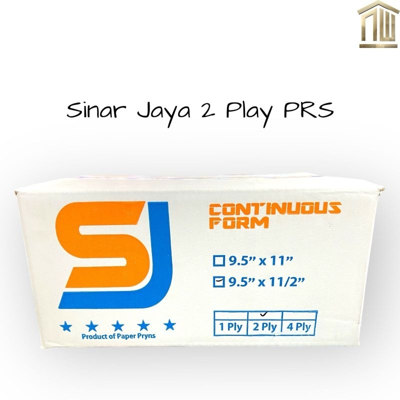 

Continous Form Sinar Jaya 9.5" x 11/2" 2 Play (PRS/Bagi 2)