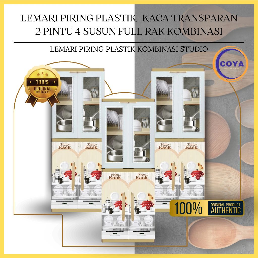LEMARI PIRING KACA TRANSPARAN STUDIO | LEMARI PIRING SIMPLE | LEMARI PIRING ESTETIK | LEMARI PIRING 