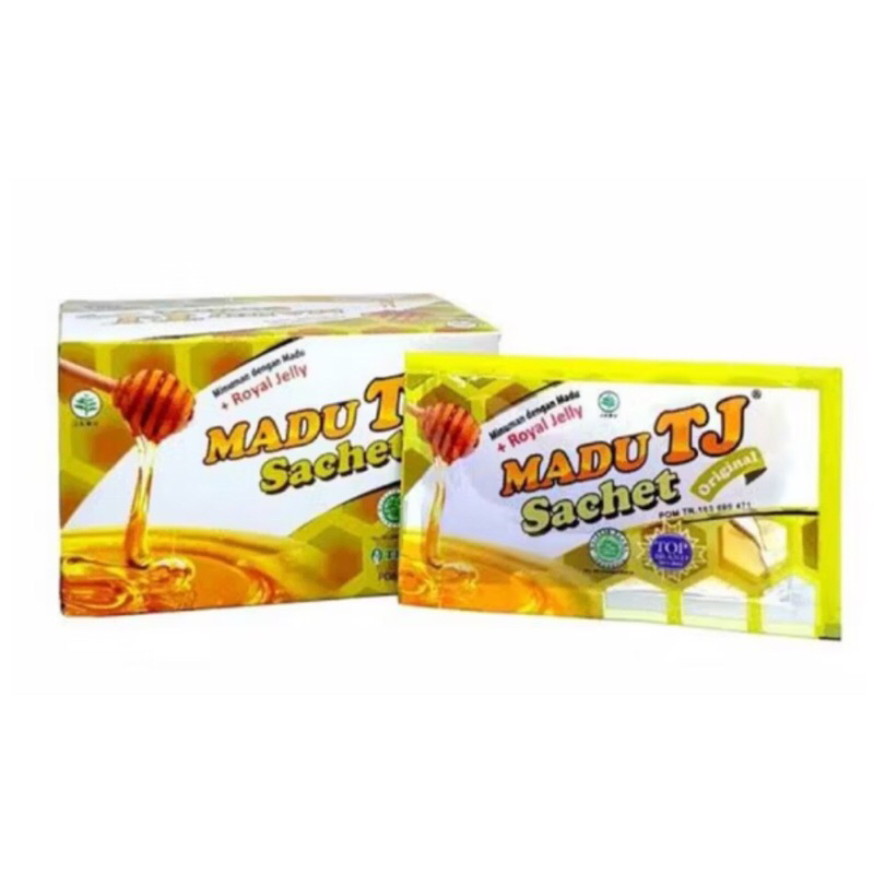 

Madu TJ Sachet Rasa Original | Madu Plus Royal Jeely Tresno Joyo Per Box 12 Sachet