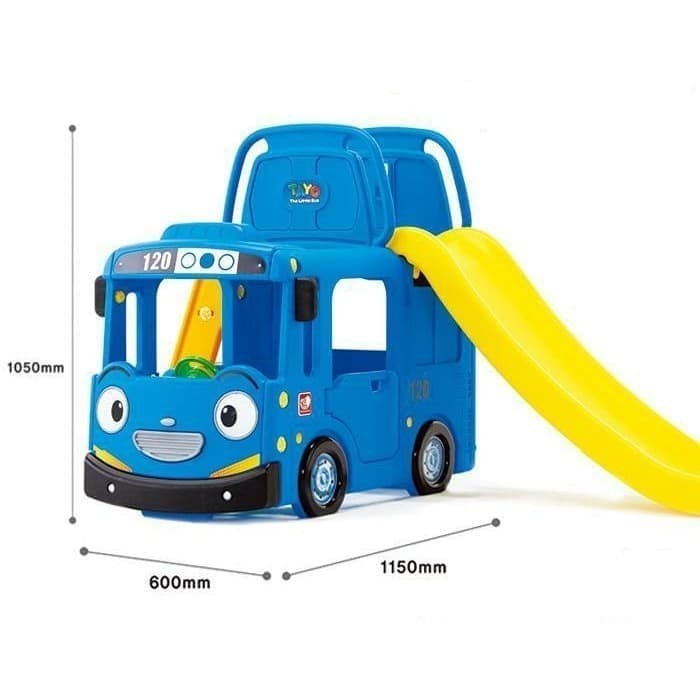 Tayo Yaya Schoolbus Kids Play House Slide Mainan New