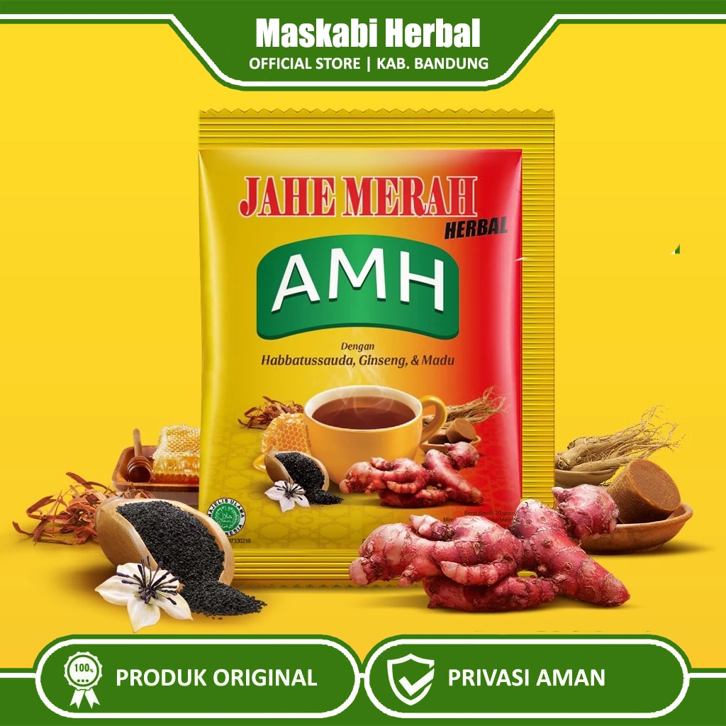 

AMH Jahe Merah Herbal plus Habbatussauda dan rempah rempah