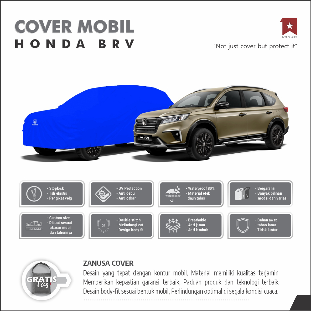 BODY COVER MOBIL HONDA BRV, SARUNG MOBIL HONDA BRV, SELIMUT MOBL  HONDA BRV