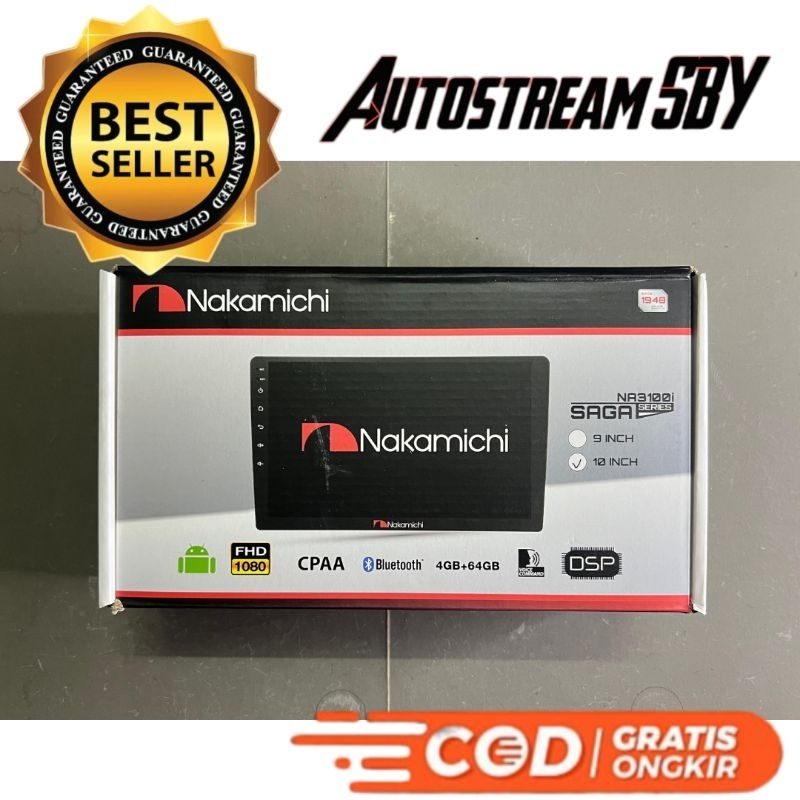 Head Unit Android Nakamichi Saga 10 Inch RAM 4/64GB | Head Unit Mobil, Android Mobil, Head Unit Naka