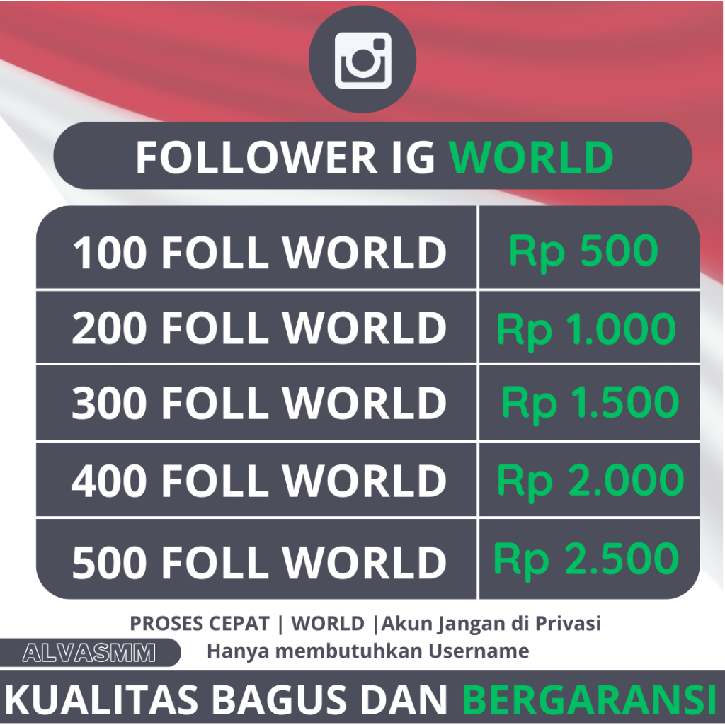 FOLLOWER INSTAGRAM WORLD MURAH