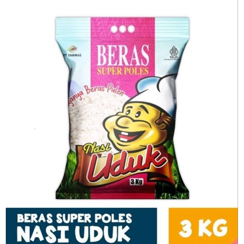 

beras UDUK berat 3kg instan