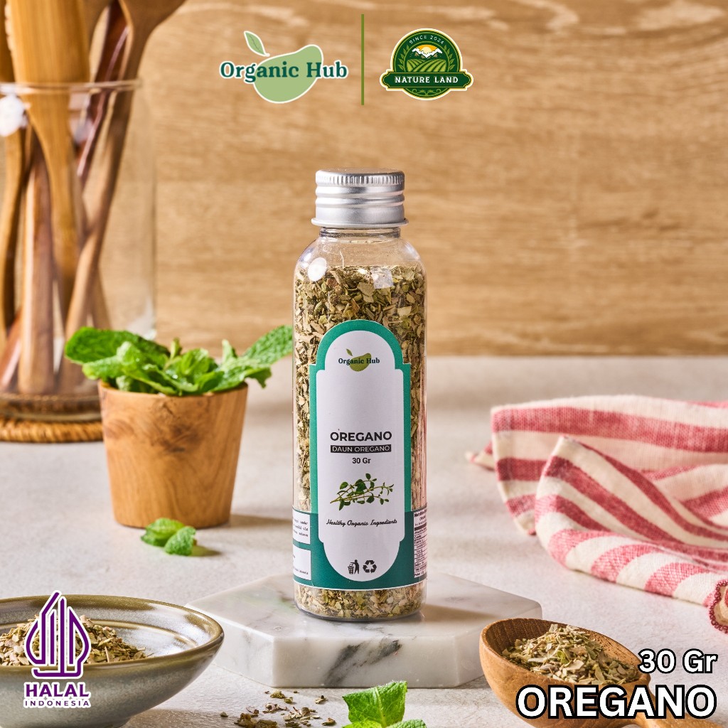 

Organic Hub Oregano Kering Bumbu Dapur Daun Origano Bubuk Premium Quality 100% Rempah 30 gr