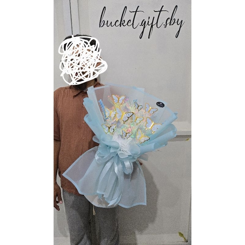 READY STOCK BUKET BALON/BUKET UANG/BUKET BUNGA/BUKET SNACK/BUKET KUPU/BUKET COKLAT/BUKET UANG/BUKET 