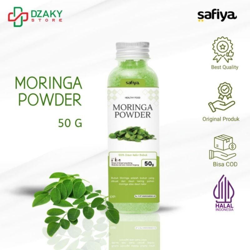 

Safiya Daun Kelor 50 Gr Moringa Bubuk 100% Murni Premium