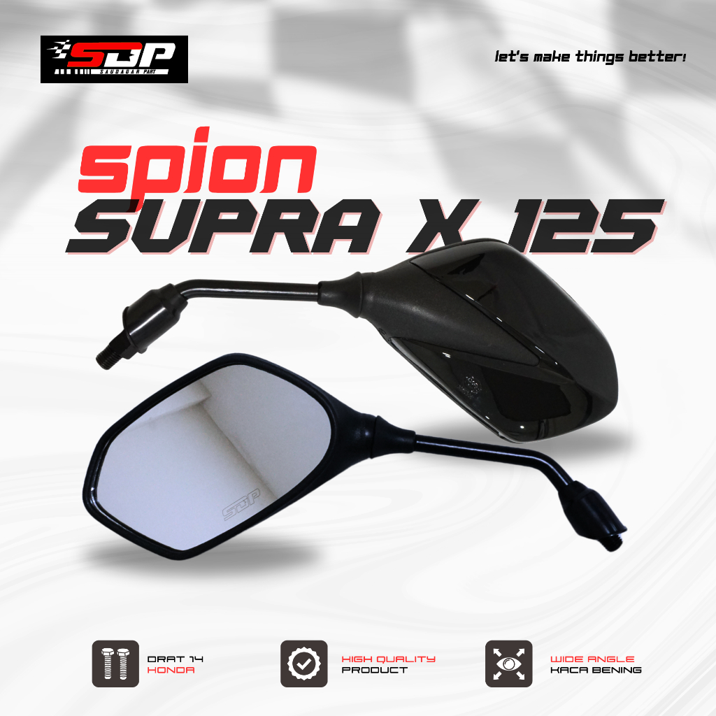 SPION HONDA SUPRA 125 KARISMA REVO VARIO BEAT SCOOPY BLADE CS1 KACA CEMBUNG SDP PART AKSESORIS SPION