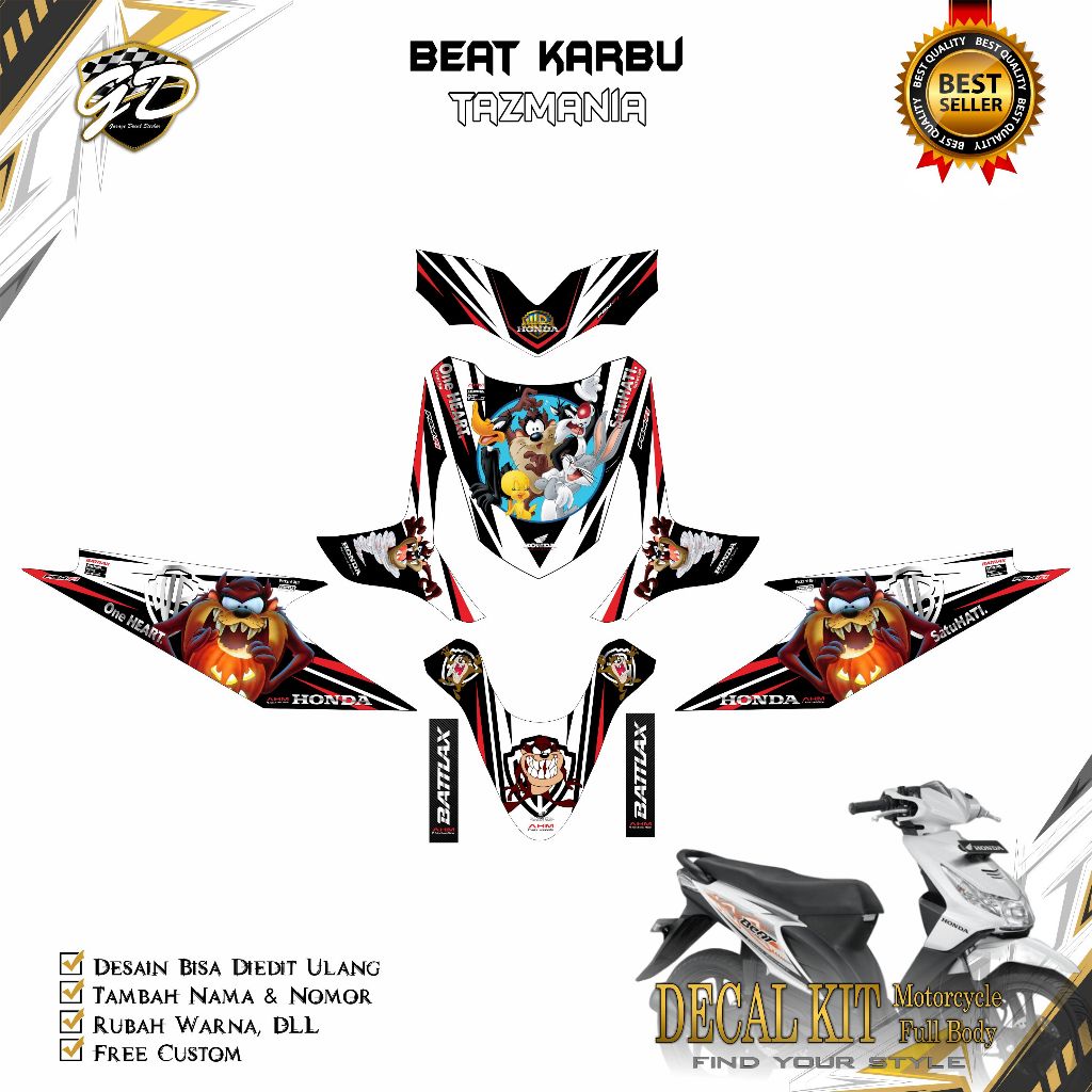 Decal Beat Karbu Full Body Stiker Decal Beat Karbu Full Body 2008 2009 2010 2011 2012 Tazmania