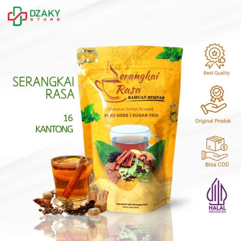 

[ pouch Kuning ] Serangkai Rasa Teh Detox | Teh celup Rempah | JSR | Imunitas | Ramuan Rempah