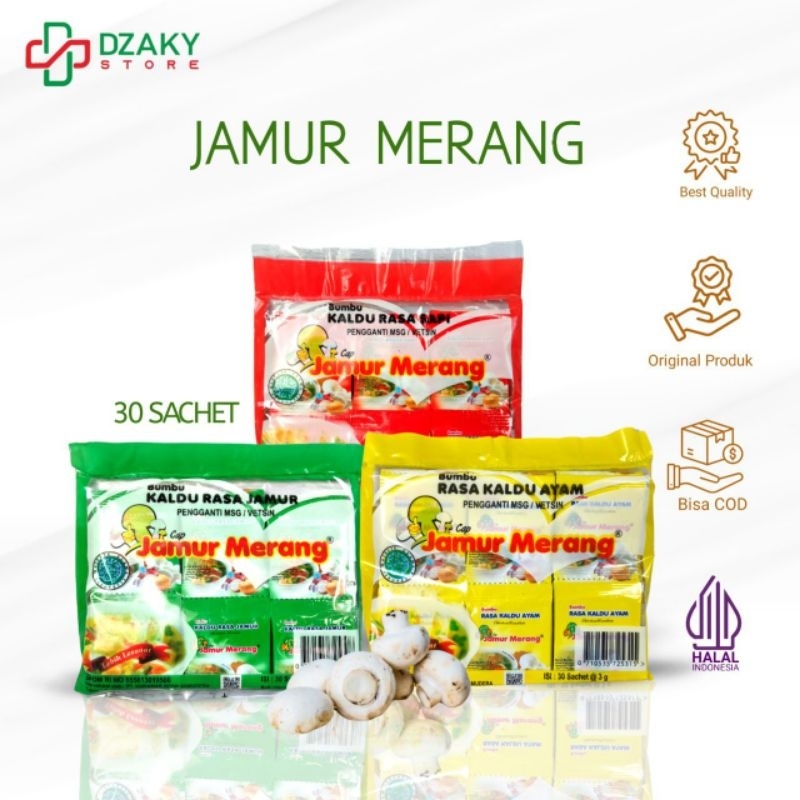 

COD Kaldu Jamur Merang Alami Non MSG Rasa Jamur Ayam Sapi Kemasan Pack 30 Sachet