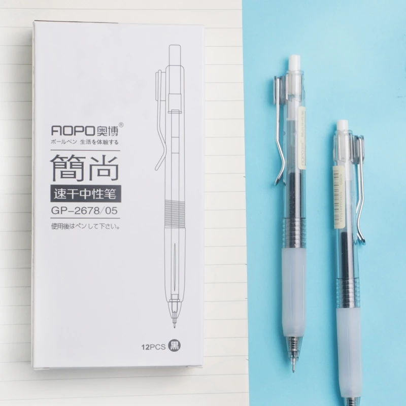 

RADEYA Pulpen 1 Lusin Isi 12 Pcs Gel 0.5 mm Bisa Diisi Ulang Balpoint Tinta Gel Import Murah