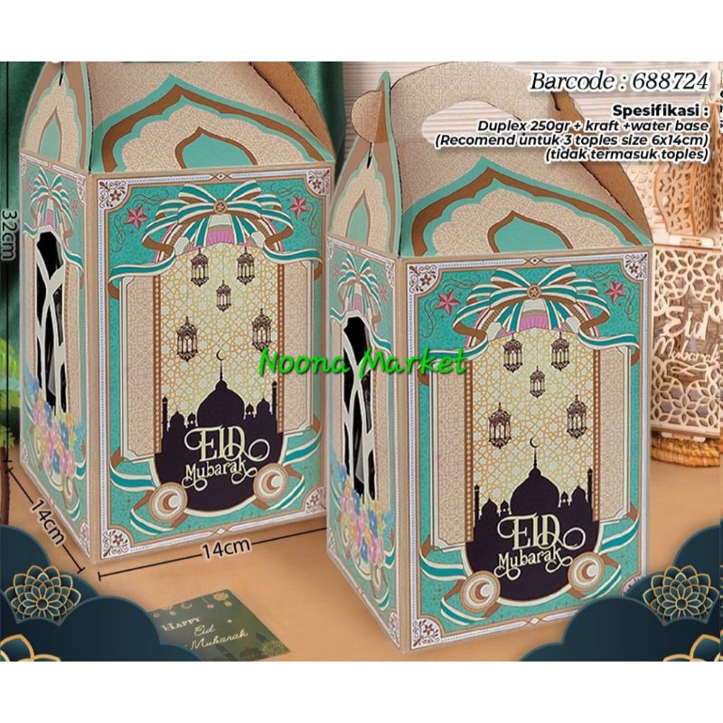 

Dus Idul Fitri / Dus Lebaran Toples 3 / Box Ied Mubarak / Packaging Ied Mubarak