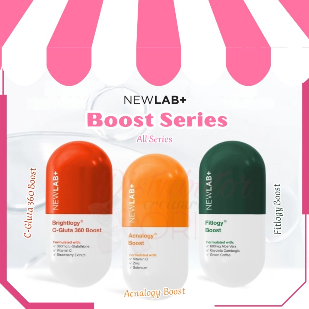 NEWLAB Brightlogy C-Gluta 360 Boost | Minuman Glutathione untuk Pemutih Badan | Glutathione Kapsul |