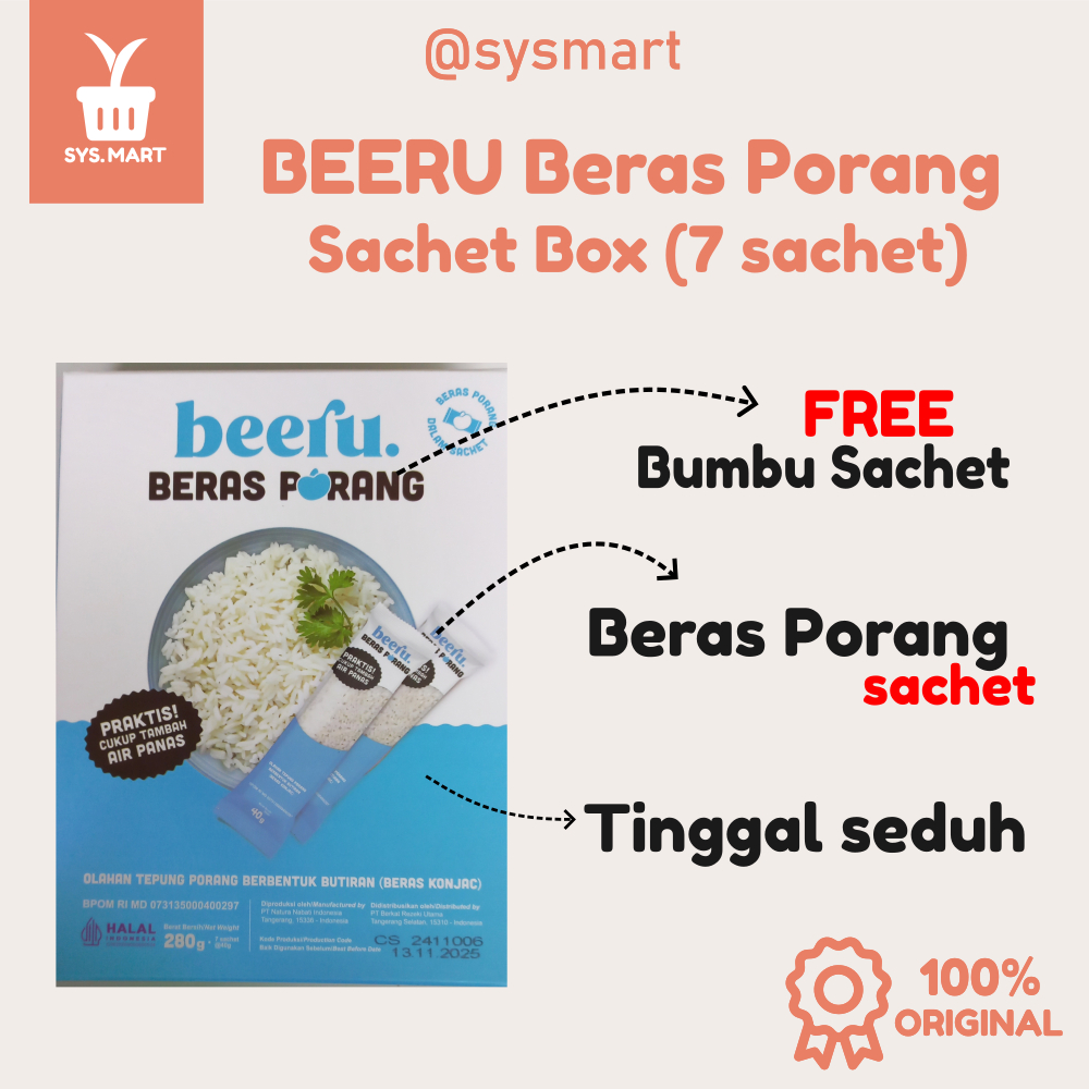 

BEERU Sachet Box Beras Porang