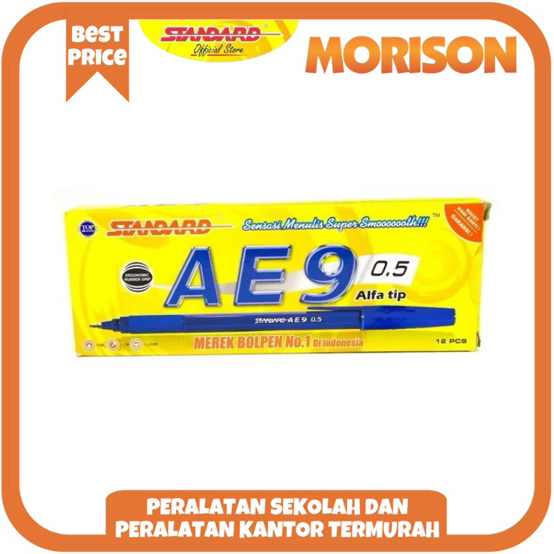 

Standard AE9 Pen 0.5 Biru isi 12 pcs