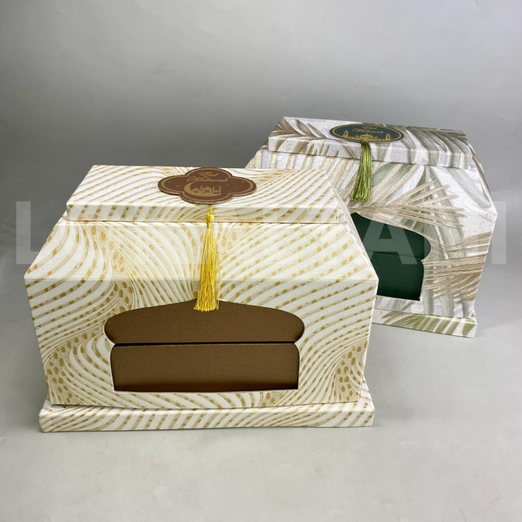 

Box Lebaran Kuba Masjid/ Hardbox 4 Toples 500gr/ Kotak Thinwall Kue Kering Lebaran/ Packaging Kotak Hampers Lebaran
