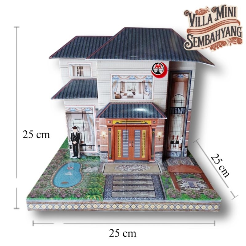 Rumah Villa Mini Kertas Sembahyang Leluhur Ceng Beng
