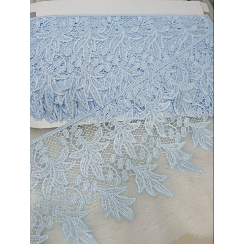 Renda bordir motif bunga lebar 20cm