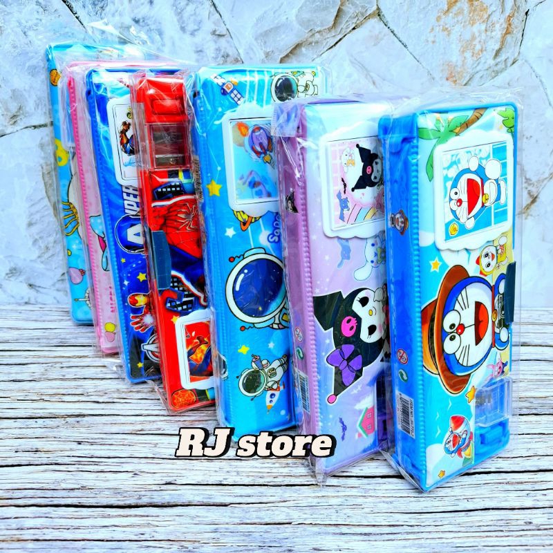 

promo 1pcs kotak pensil karakter lucu motif cewek dan cowok