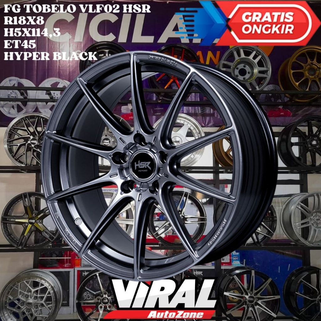 Velg Mobil Ring 18 HSR FORGED FG TOBELO R18 UNTUK HRV , WRV , CIVIC , INNOVA