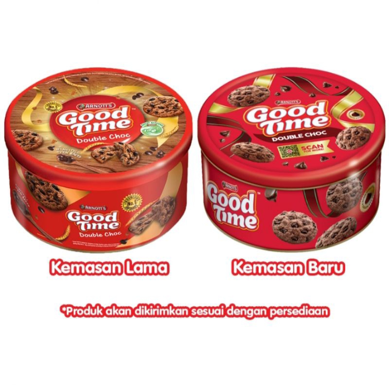 

Goodtime cookies double choc kaleng 149 g