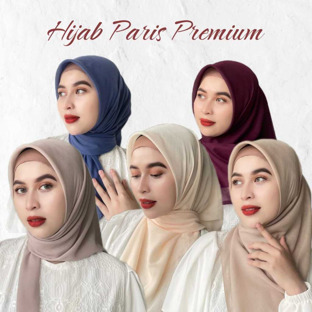 Hijab Paris Premium Super Grade A | Jilbab Paris Premium Jahit Tepi Anti Letoy