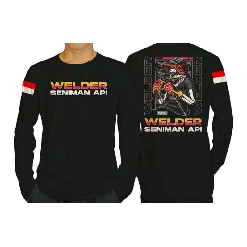Kaos Welder Seniman Api - Lengan Panjang - Kaos Bengkel Las - Keren & Nyaman