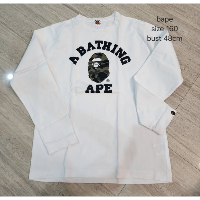 preloved bape kids long sleeve tshirt