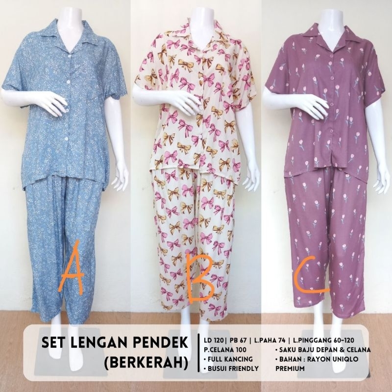 Baju tidur/ Pakaian Wanita Muslim/ Set atasan bawahan wanita/ Atasan Wanita/ Celana Kulot Wanita/ Ba