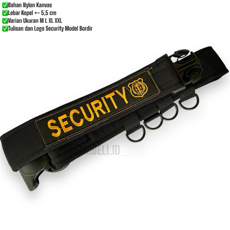 KOPEL SATPAM SECURITY - IKAT PINGGANG SATPA - KOPEL SECURITY KANVAS - KOPEL SATPAM BORDIR KANVAS - K