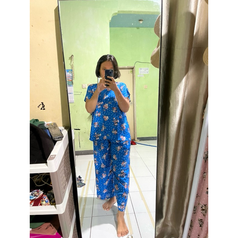 BABYDOLL CELANA PANJANG RAYON| PIYAMA KEKINIAN | BABYDOLL KEKINIAN