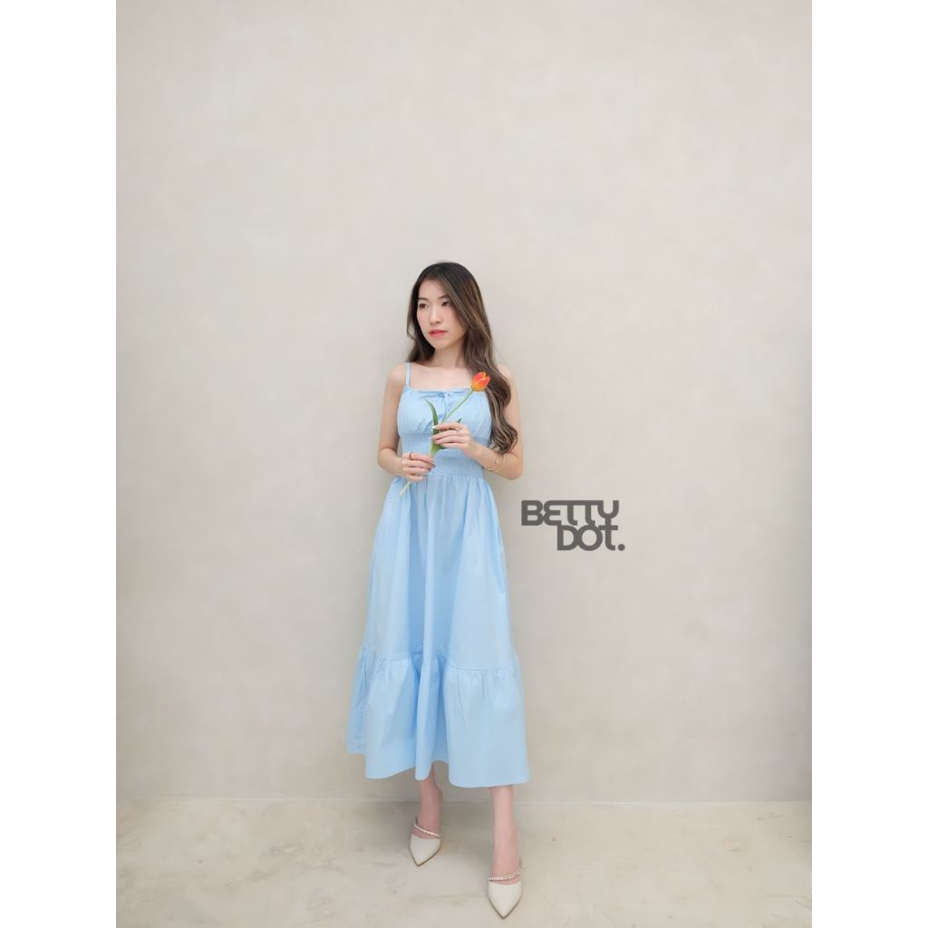 Alice Summer Dress baju wanita musim panas panjang maxi dress cantik pita gaya korea bali