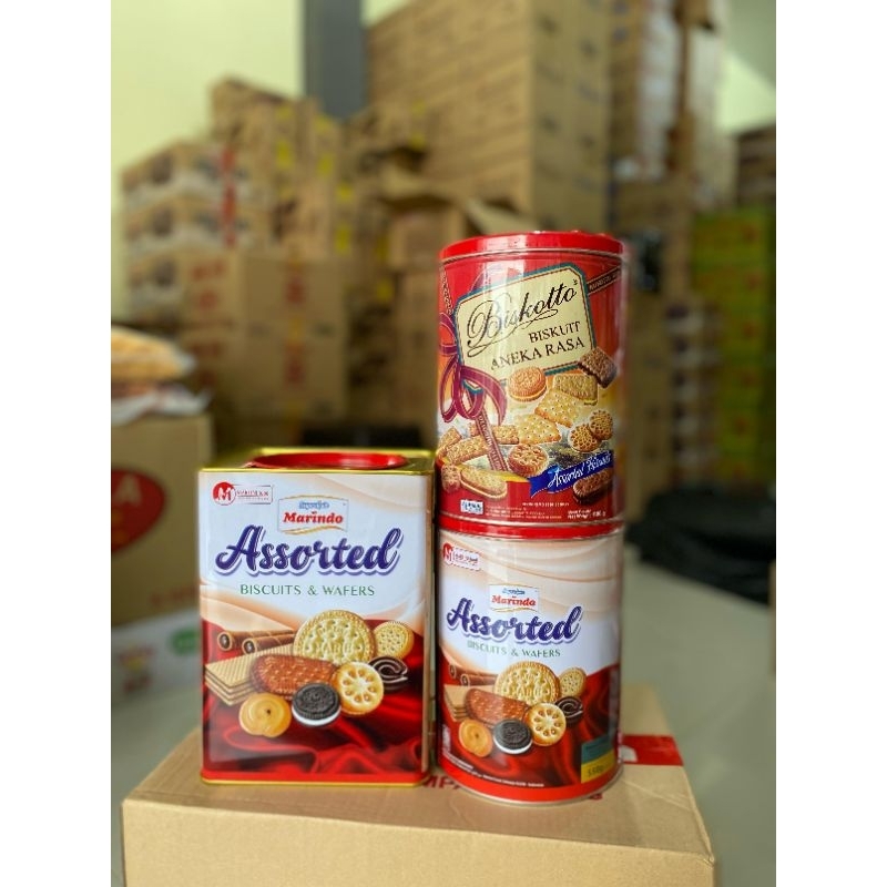 

(ECER KALENG) Marindo Assorted segi 600g/ Marindo Assorted Bulat 550g/ Biskotto Assorted Bulat 600g