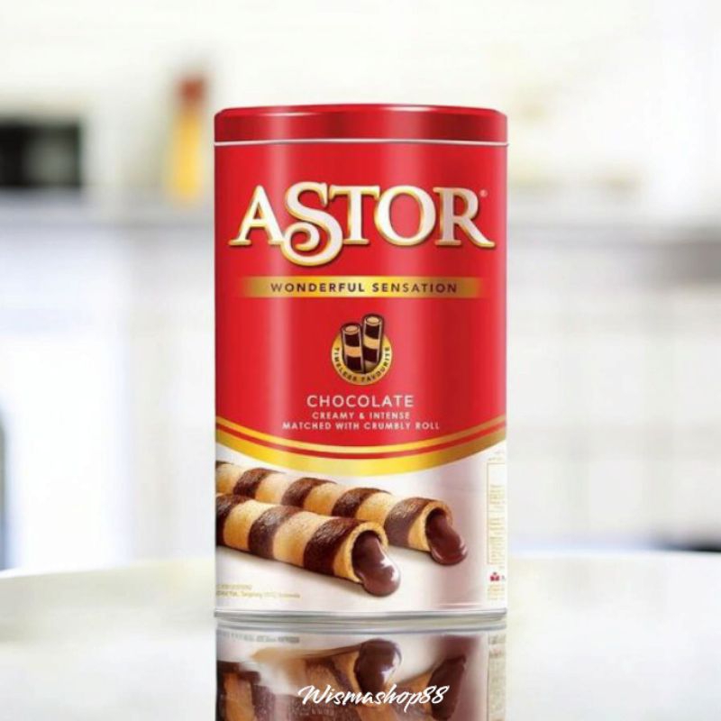 

ASTOR CHOCOLATE WAFER STICK KALENG 330 GRAM MAYORA / KUE LEBARAN / ASTOR