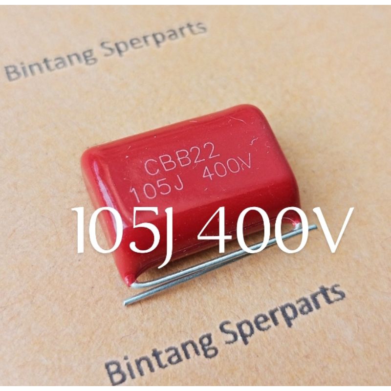 KAPASITOR MILAR 105J 400V CAPACITOR MILAR 105J 400V MILAR 105 J 400V