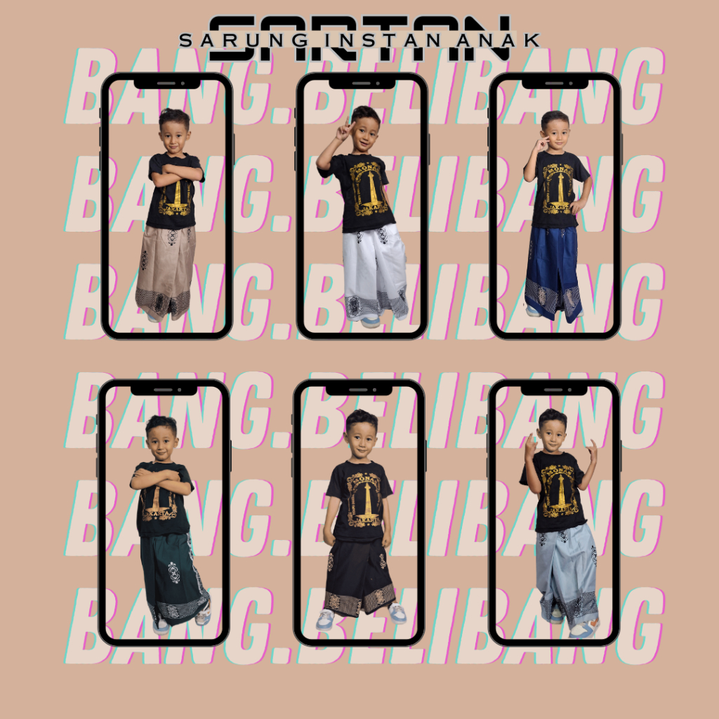 Sarung Instan Anak Usia 2-12 tahun Bukan Sarung Celana Sarung Batik Anak Instan